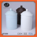 storage bottle,color glazed ceramic canister with lid,ceramic jar with lid